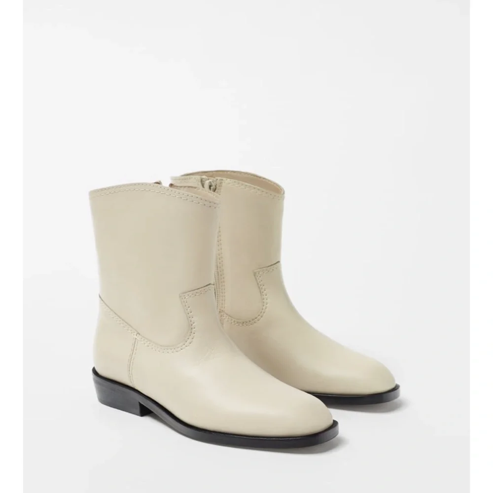 ZARA LIMITED EDITION KIDS/ LEATHER COWBOY ANKLE BOOTS